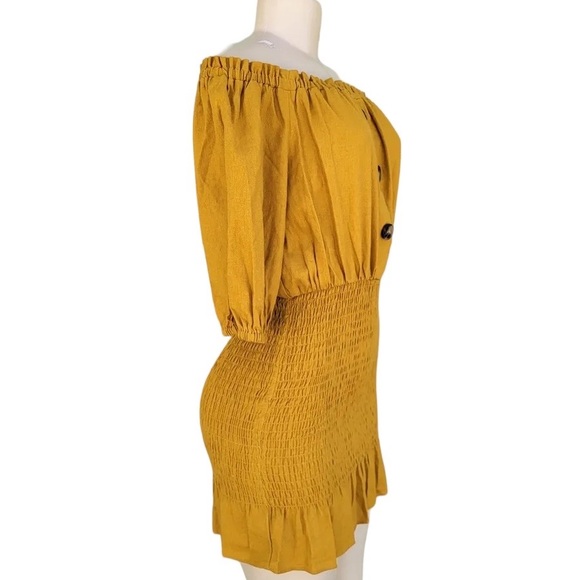 👗👠CLOSET CLEAROUT!! 👗👠ZARA  Rustic Yellow Mustard Puffed Sleeve - Picture 2 of 6